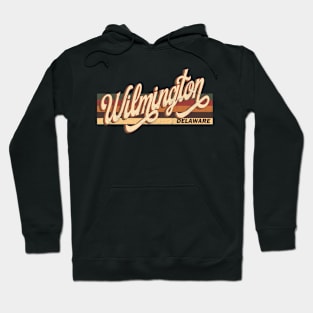 Wilmington Delaware Retro Vintage 70s 80s Design Hoodie